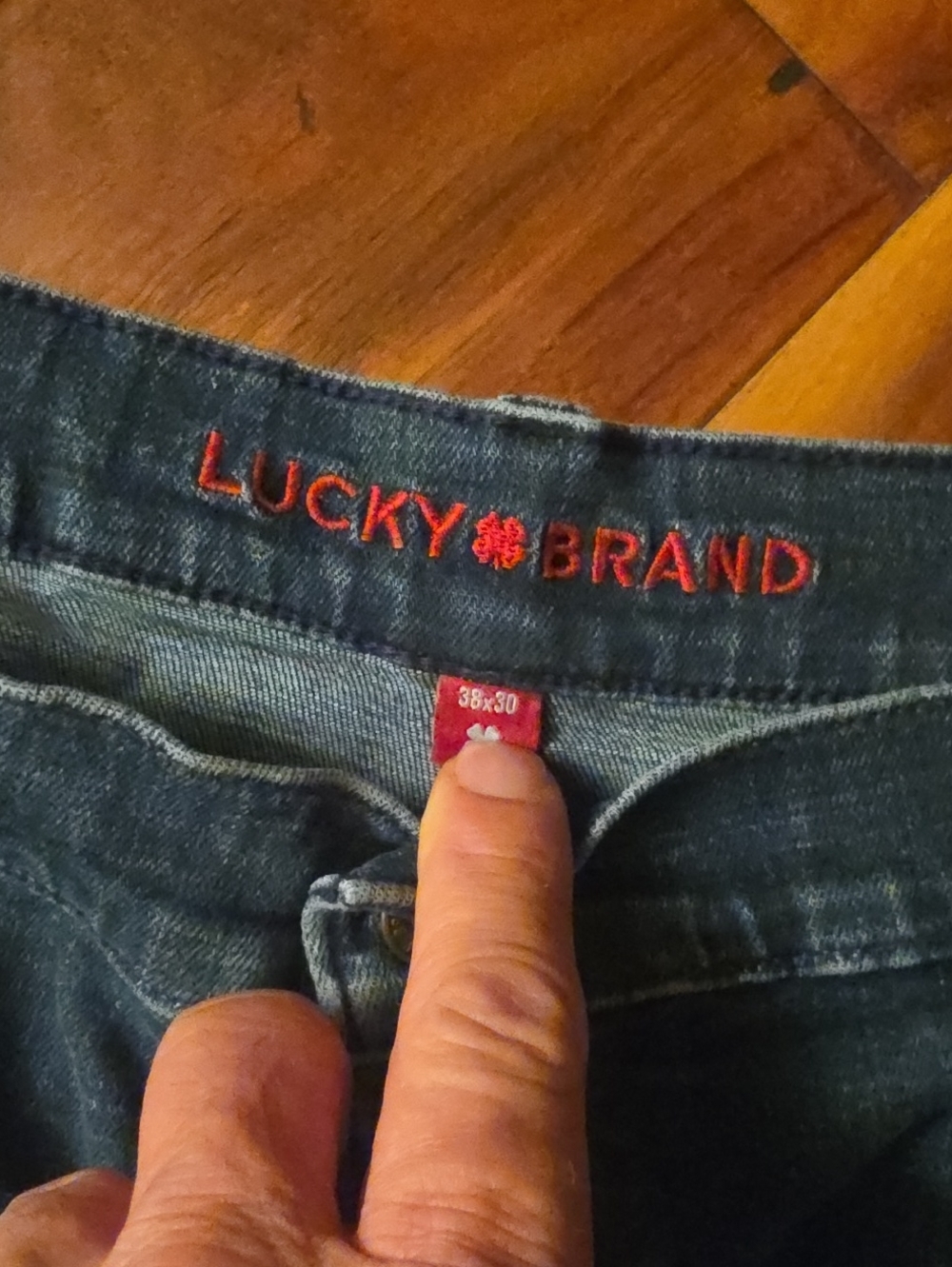 Lucky Brand Denim Jeans with Red Embroidered Logo